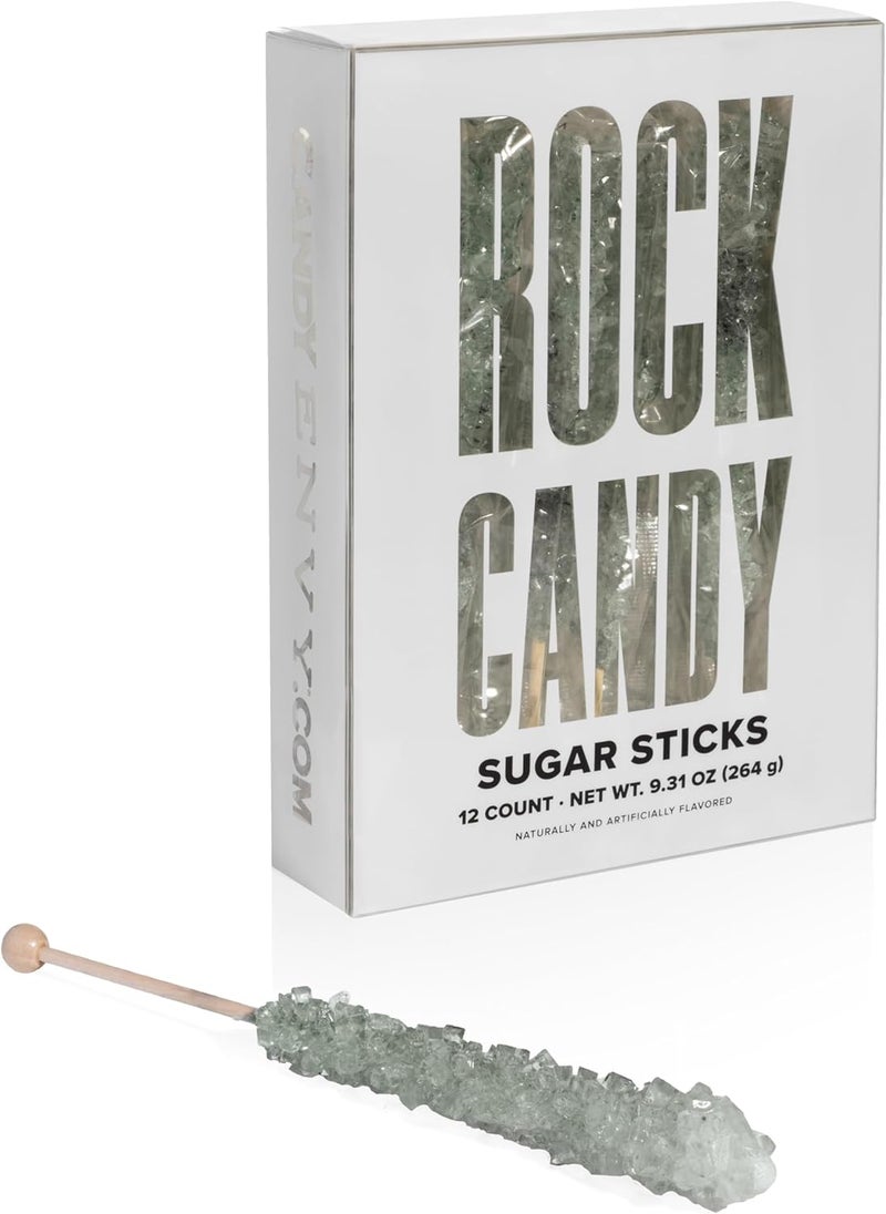 Candy Envy Silver Rock Candy Sticks - 12 Count - Image 1